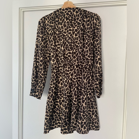 Satin button down animal print dress - Picture 6 of 7